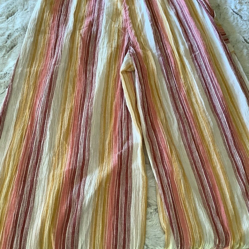 Nwt Rip Curl High Waist Wide Leg Striped Pants Size Large - Picture 13 of 16